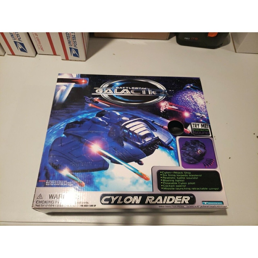Cylon Raider Battlestar Galactica Trendmasters 1996 New Sealed Sound Still Works